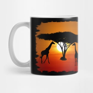 Sun - Giraffe - Tree - Africa Mug